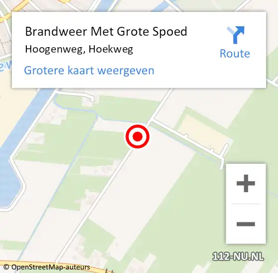 Locatie op kaart van de 112 melding: Brandweer Met Grote Spoed Naar Hoogenweg, Hoekweg op 4 april 2014 18:23