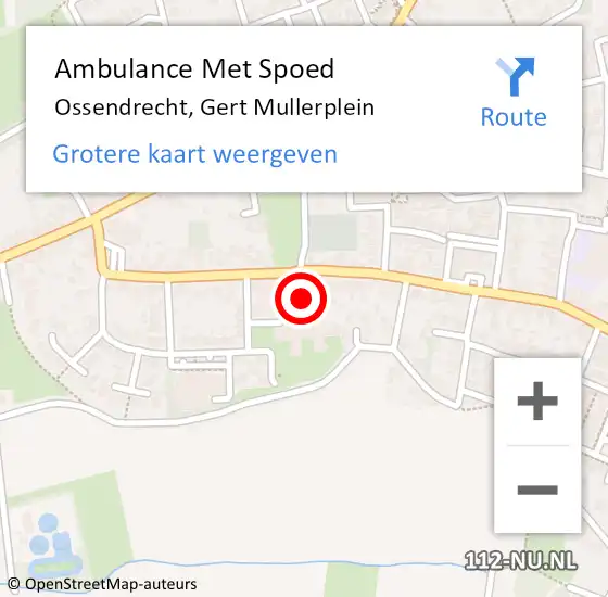 Locatie op kaart van de 112 melding: Ambulance Met Spoed Naar Ossendrecht, Gert Mullerplein op 19 juni 2019 07:20