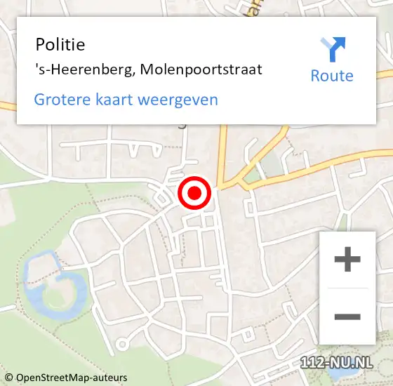 Locatie op kaart van de 112 melding: Politie 's-Heerenberg, Molenpoortstraat op 19 juni 2019 07:45