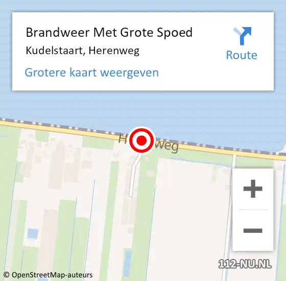 Locatie op kaart van de 112 melding: Brandweer Met Grote Spoed Naar Kudelstaart, Herenweg op 19 juni 2019 08:59