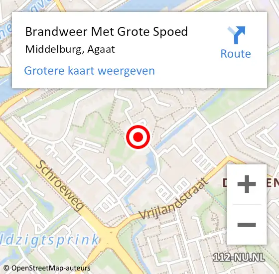 Locatie op kaart van de 112 melding: Brandweer Met Grote Spoed Naar Middelburg, Agaat op 19 juni 2019 13:13