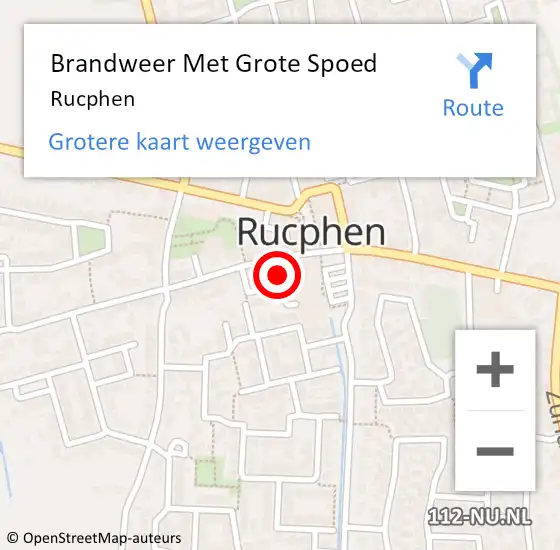 Locatie op kaart van de 112 melding: Brandweer Met Grote Spoed Naar Rucphen op 19 juni 2019 14:02