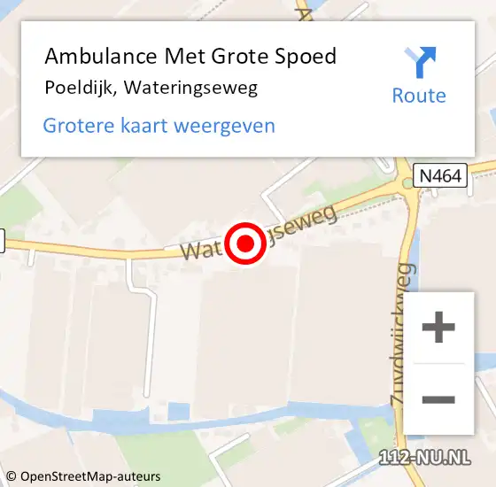 Locatie op kaart van de 112 melding: Ambulance Met Grote Spoed Naar Poeldijk, Wateringseweg op 19 juni 2019 14:43
