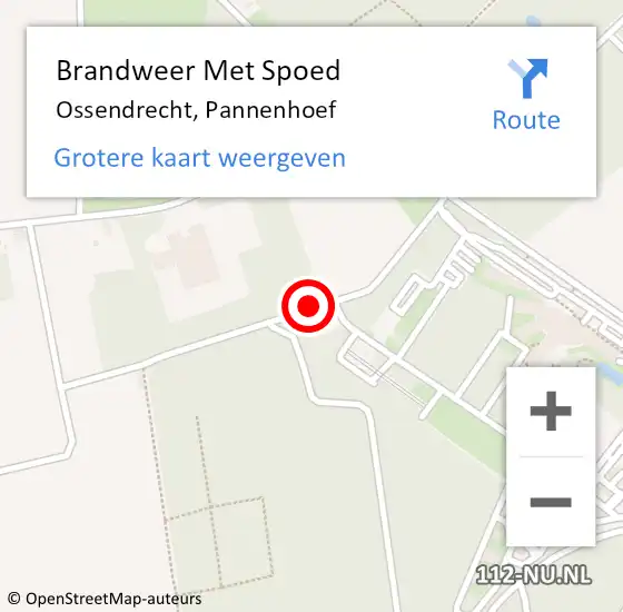 Locatie op kaart van de 112 melding: Brandweer Met Spoed Naar Ossendrecht, Pannenhoef op 19 juni 2019 15:46