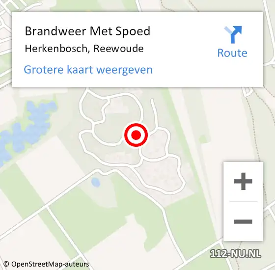 Locatie op kaart van de 112 melding: Brandweer Met Spoed Naar Herkenbosch, Reewoude op 19 juni 2019 19:42