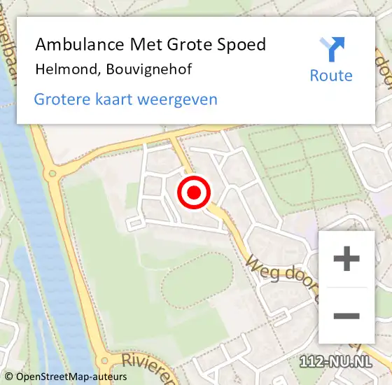 Locatie op kaart van de 112 melding: Ambulance Met Grote Spoed Naar Helmond, Bouvignehof op 20 juni 2019 09:23