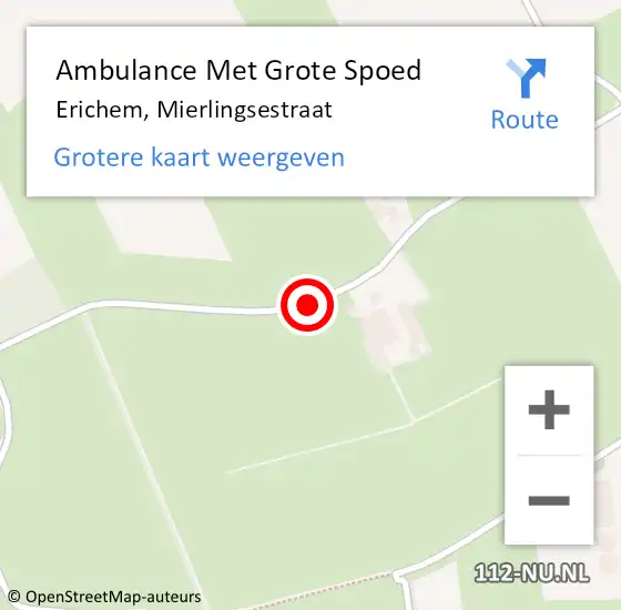 Locatie op kaart van de 112 melding: Ambulance Met Grote Spoed Naar Erichem, Mierlingsestraat op 20 juni 2019 17:40