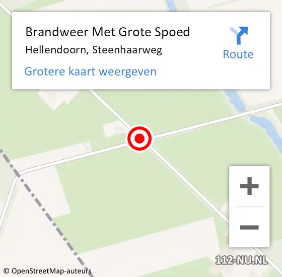 Locatie op kaart van de 112 melding: Brandweer Met Grote Spoed Naar Hellendoorn, Steenhaarweg op 20 juni 2019 22:05
