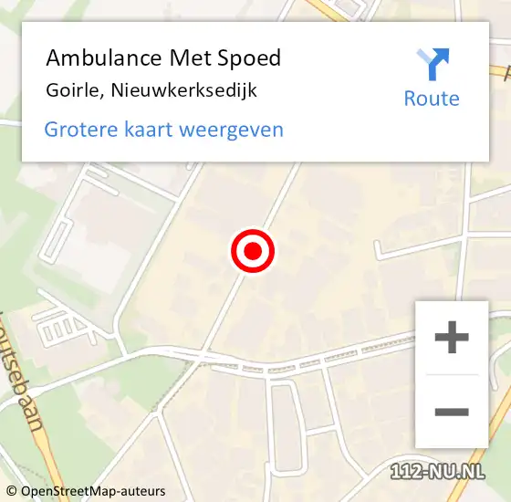 Locatie op kaart van de 112 melding: Ambulance Met Spoed Naar Goirle, Nieuwkerksedijk op 21 juni 2019 10:34