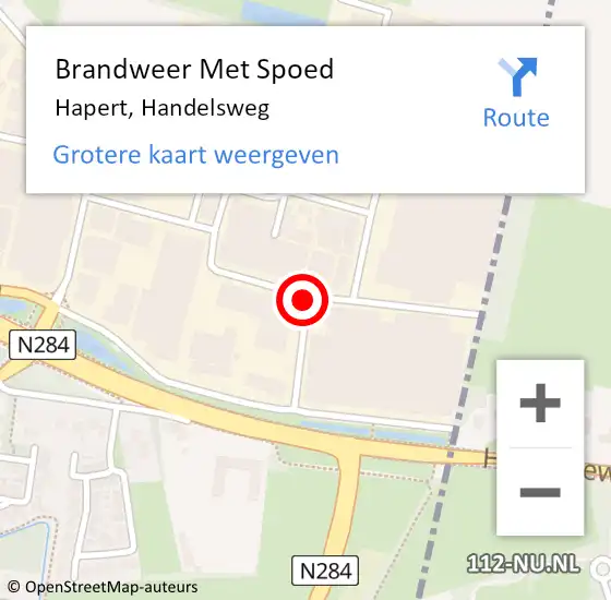 Locatie op kaart van de 112 melding: Brandweer Met Spoed Naar Hapert, Handelsweg op 21 juni 2019 18:25