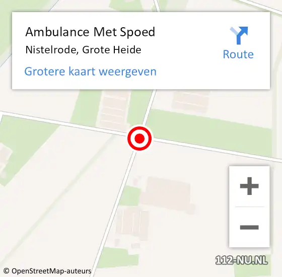 Locatie op kaart van de 112 melding: Ambulance Met Spoed Naar Nistelrode, Grote Heide op 21 juni 2019 19:14