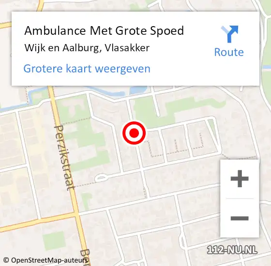 Locatie op kaart van de 112 melding: Ambulance Met Grote Spoed Naar Wijk en Aalburg, Vlasakker op 22 juni 2019 03:32