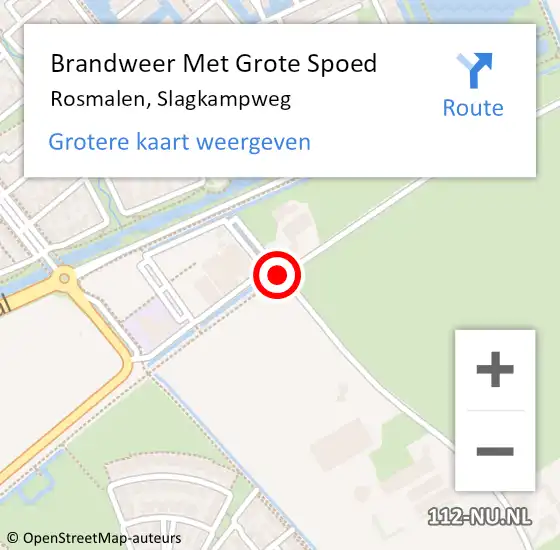 Locatie op kaart van de 112 melding: Brandweer Met Grote Spoed Naar Rosmalen, Slagkampweg op 22 juni 2019 05:55