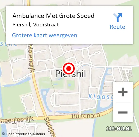 Locatie op kaart van de 112 melding: Ambulance Met Grote Spoed Naar Piershil, Voorstraat op 22 juni 2019 11:21