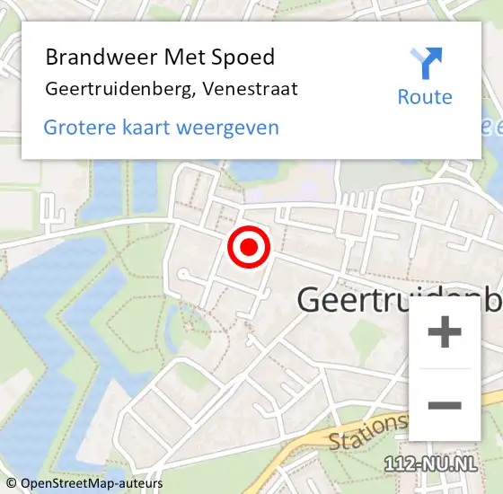 Locatie op kaart van de 112 melding: Brandweer Met Spoed Naar Geertruidenberg, Venestraat op 22 juni 2019 19:19