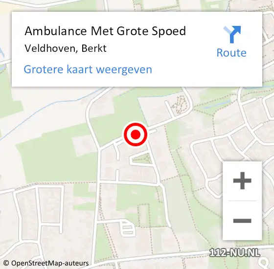 Locatie op kaart van de 112 melding: Ambulance Met Grote Spoed Naar Veldhoven, Berkt op 22 juni 2019 19:54