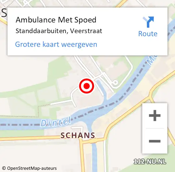 Locatie op kaart van de 112 melding: Ambulance Met Spoed Naar Standdaarbuiten, Veerstraat op 22 juni 2019 21:12