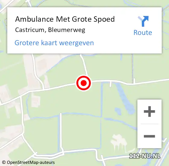 Locatie op kaart van de 112 melding: Ambulance Met Grote Spoed Naar Castricum, Bleumerweg op 23 juni 2019 08:37
