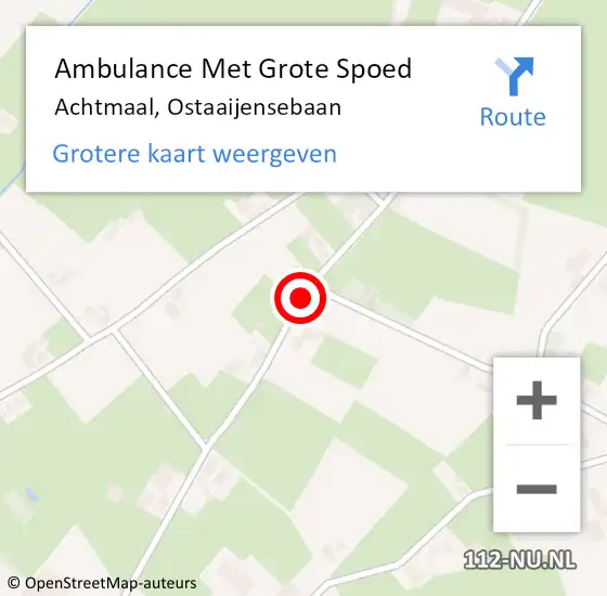 Locatie op kaart van de 112 melding: Ambulance Met Grote Spoed Naar Achtmaal, Ostaaijensebaan op 23 juni 2019 10:40