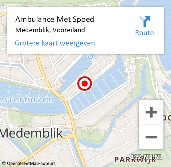 Locatie op kaart van de 112 melding: Ambulance Met Spoed Naar Medemblik, Vooreiland op 23 juni 2019 10:44