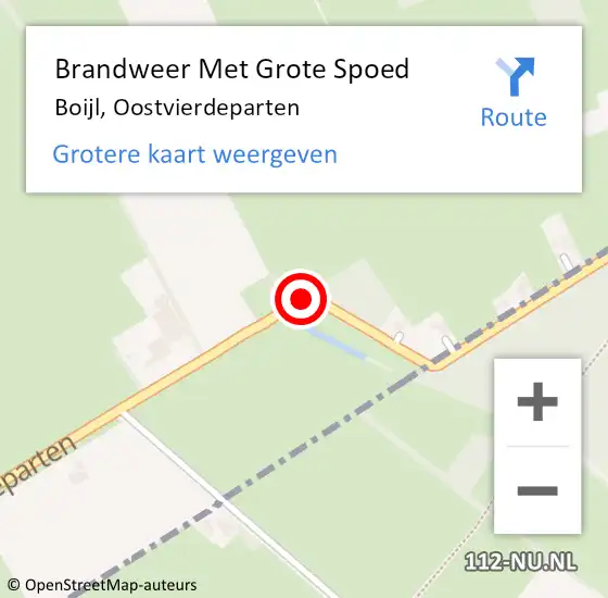 Locatie op kaart van de 112 melding: Brandweer Met Grote Spoed Naar Boijl, Oostvierdeparten op 23 juni 2019 11:23