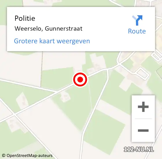 Locatie op kaart van de 112 melding: Politie Weerselo, Gunnerstraat op 23 juni 2019 14:08