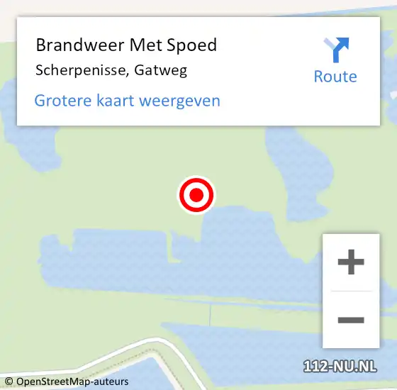 Locatie op kaart van de 112 melding: Brandweer Met Spoed Naar Scherpenisse, Gatweg op 23 juni 2019 17:45