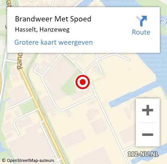 Locatie op kaart van de 112 melding: Brandweer Met Spoed Naar Hasselt, Hanzeweg op 23 juni 2019 20:42