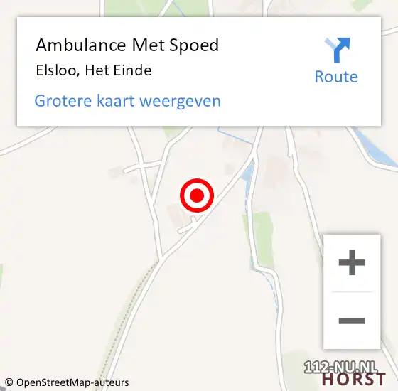 Locatie op kaart van de 112 melding: Ambulance Met Spoed Naar Elsloo, Het Einde op 5 april 2014 10:56