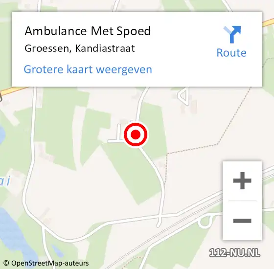 Locatie op kaart van de 112 melding: Ambulance Met Spoed Naar Groessen, Kandiastraat op 24 juni 2019 03:22