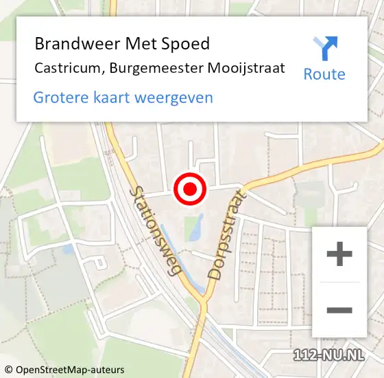 Locatie op kaart van de 112 melding: Brandweer Met Spoed Naar Castricum, Burgemeester Mooijstraat op 24 juni 2019 03:34