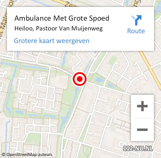 Locatie op kaart van de 112 melding: Ambulance Met Grote Spoed Naar Heiloo, Pastoor Van Muijenweg op 24 juni 2019 06:22