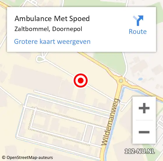 Locatie op kaart van de 112 melding: Ambulance Met Spoed Naar Zaltbommel, Doornepol op 24 juni 2019 08:11