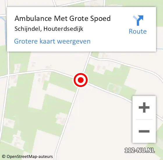 Locatie op kaart van de 112 melding: Ambulance Met Grote Spoed Naar Schijndel, Houterdsedijk op 24 juni 2019 10:39