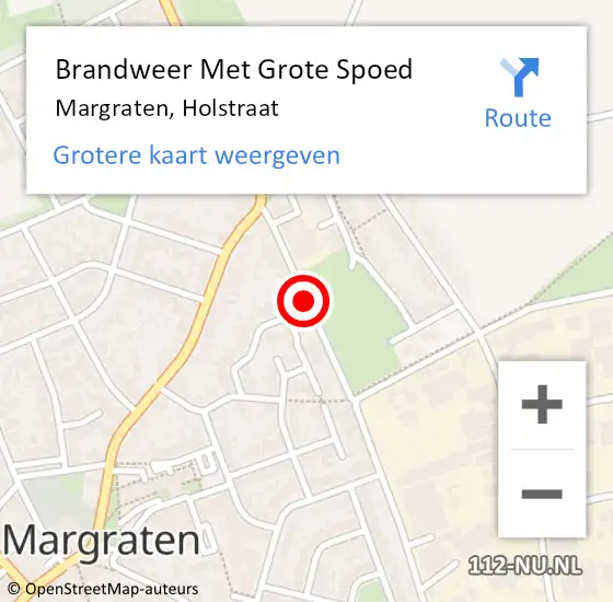 Locatie op kaart van de 112 melding: Brandweer Met Grote Spoed Naar Margraten, Holstraat op 24 juni 2019 10:55