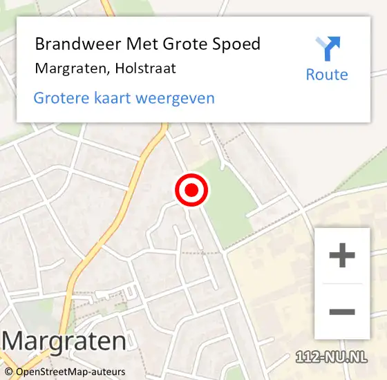 Locatie op kaart van de 112 melding: Brandweer Met Grote Spoed Naar Margraten, Holstraat op 24 juni 2019 10:58