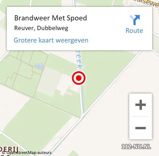 Locatie op kaart van de 112 melding: Brandweer Met Spoed Naar Reuver, Dubbelweg op 24 juni 2019 11:24