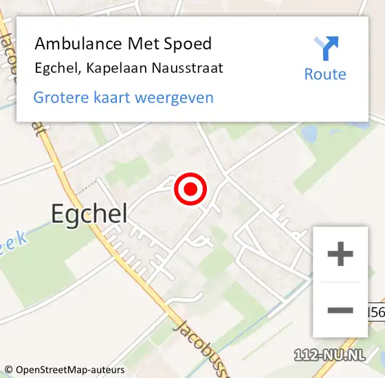 Locatie op kaart van de 112 melding: Ambulance Met Spoed Naar Egchel, Kapelaan Nausstraat op 5 april 2014 11:55