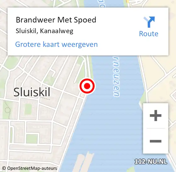 Locatie op kaart van de 112 melding: Brandweer Met Spoed Naar Sluiskil, Kanaalweg op 24 juni 2019 14:02