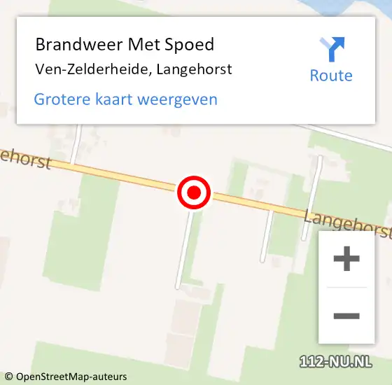 Locatie op kaart van de 112 melding: Brandweer Met Spoed Naar Ven-Zelderheide, Langehorst op 24 juni 2019 14:13
