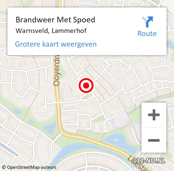 Locatie op kaart van de 112 melding: Brandweer Met Spoed Naar Warnsveld, Lammerhof op 24 juni 2019 23:30