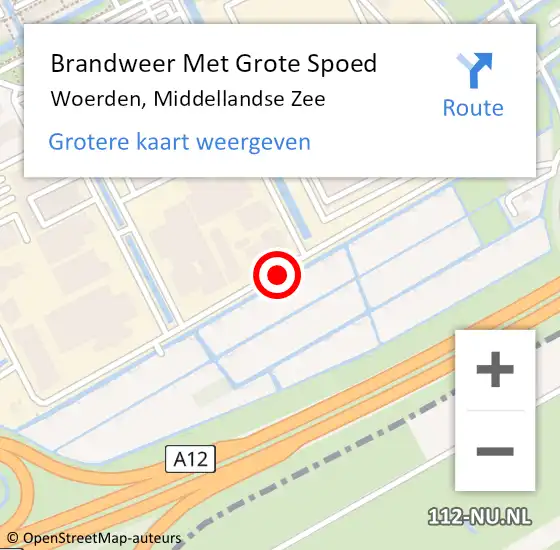 Locatie op kaart van de 112 melding: Brandweer Met Grote Spoed Naar Woerden, Middellandse Zee op 25 juni 2019 05:26