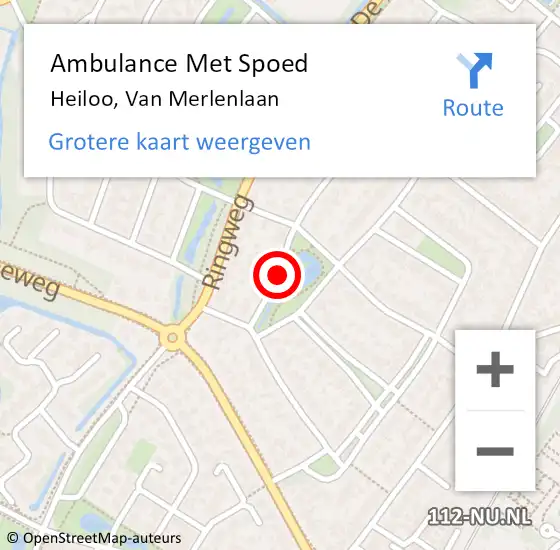 Locatie op kaart van de 112 melding: Ambulance Met Spoed Naar Heiloo, Van Merlenlaan op 25 juni 2019 07:17