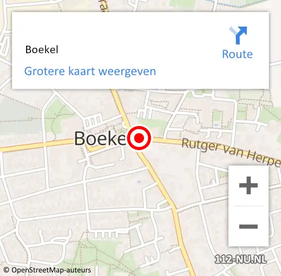Locatie op kaart van de 112 melding:  Boekel op 25 juni 2019 08:23