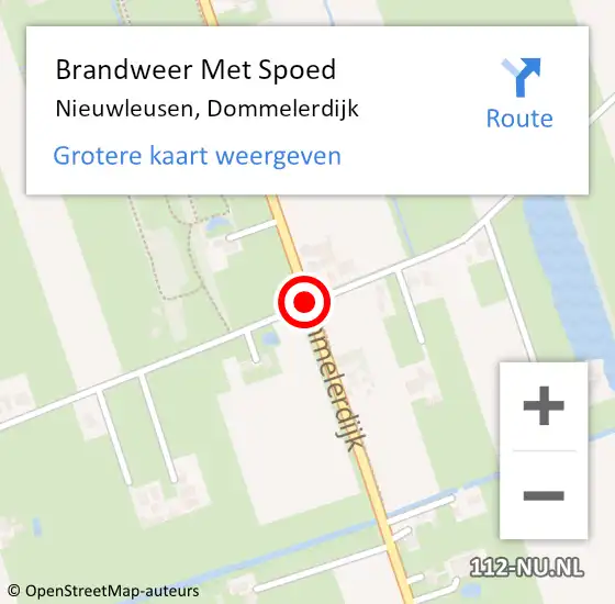 Locatie op kaart van de 112 melding: Brandweer Met Spoed Naar Nieuwleusen, Dommelerdijk op 25 juni 2019 11:19
