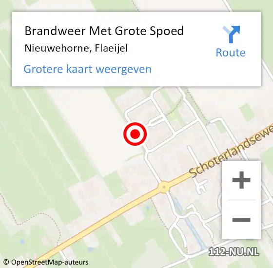Locatie op kaart van de 112 melding: Brandweer Met Grote Spoed Naar Nieuwehorne, Flaeijel op 25 juni 2019 11:22