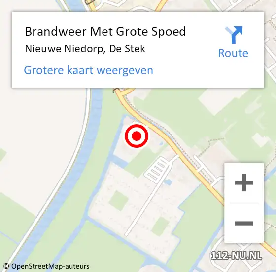 Locatie op kaart van de 112 melding: Brandweer Met Grote Spoed Naar Nieuwe Niedorp, De Stek op 25 juni 2019 11:44