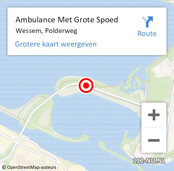 Locatie op kaart van de 112 melding: Ambulance Met Grote Spoed Naar Wessem, Polderweg op 25 juni 2019 15:31