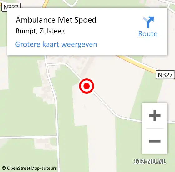 Locatie op kaart van de 112 melding: Ambulance Met Spoed Naar Rumpt, Zijlsteeg op 25 juni 2019 18:40