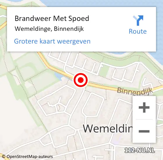 Locatie op kaart van de 112 melding: Brandweer Met Spoed Naar Wemeldinge, Binnendijk op 25 juni 2019 21:52